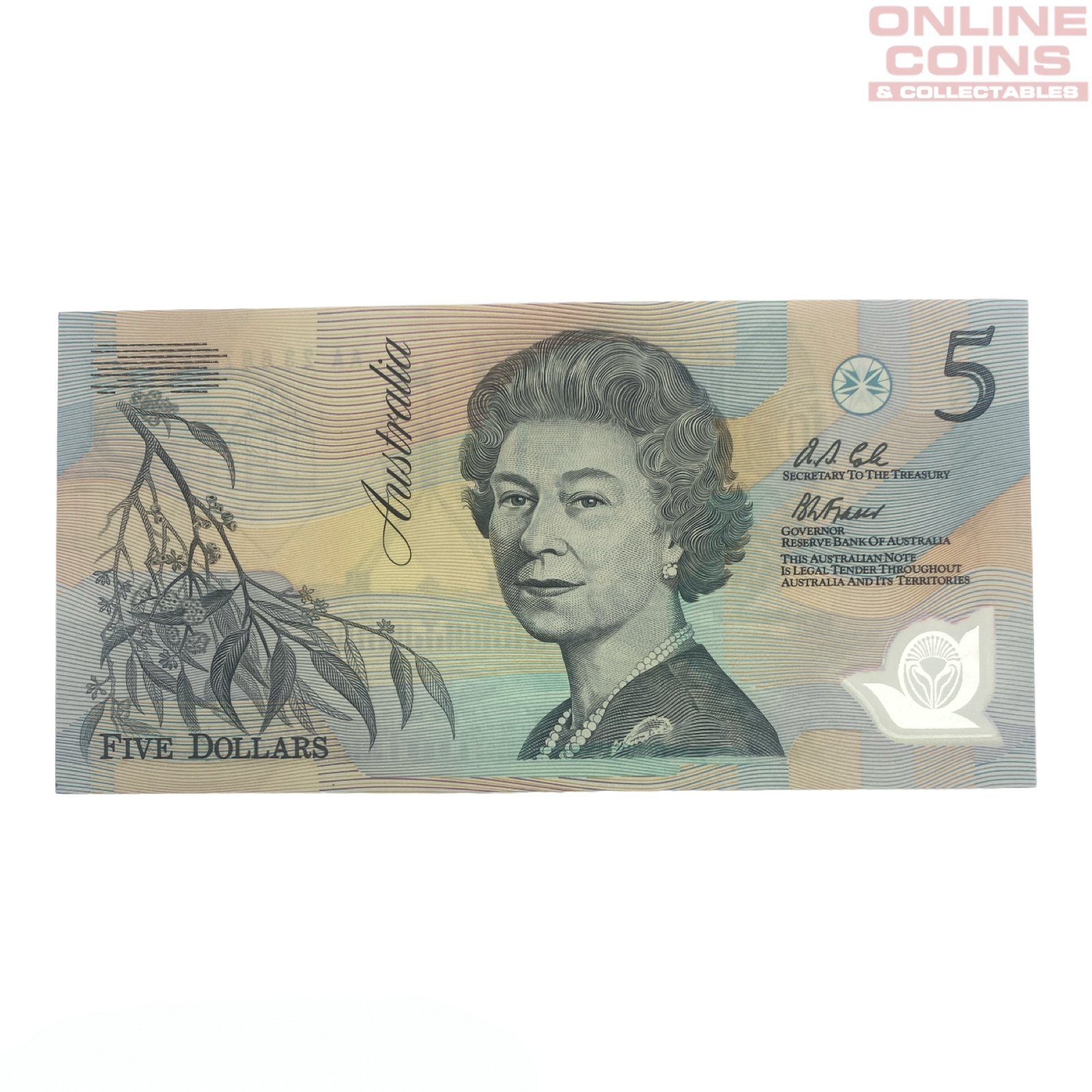 1992 Fraser Cole $5 Polymer Note - Uncirculated